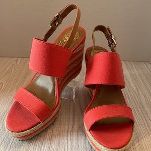 Vince Camuto Wedge sandals soft orange canvas